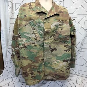 US Military OCP Multicam ACU Coat Jacket Lg Regular Green Camo Excellent Ripstop